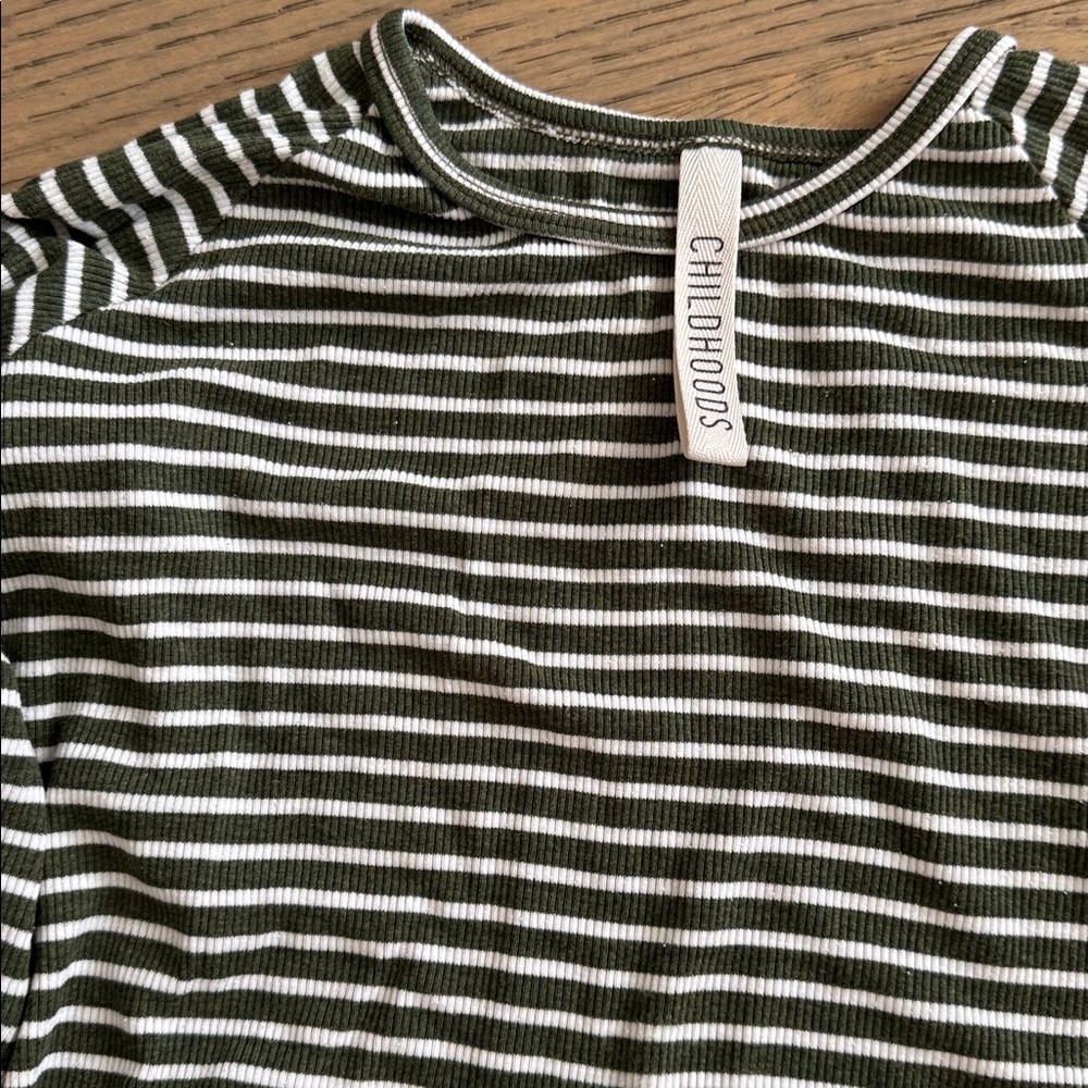 Striped green and White Pajama Set - Picture 2 of 2